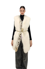 Load image into Gallery viewer, 2025-2026 Fall Winter collection Arctic Fox Mink Vest trimmed with Lynx