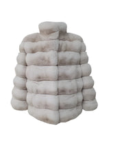 Load image into Gallery viewer, 2025-2026 Fall Winter collection Cream chinchilla with stand up collar