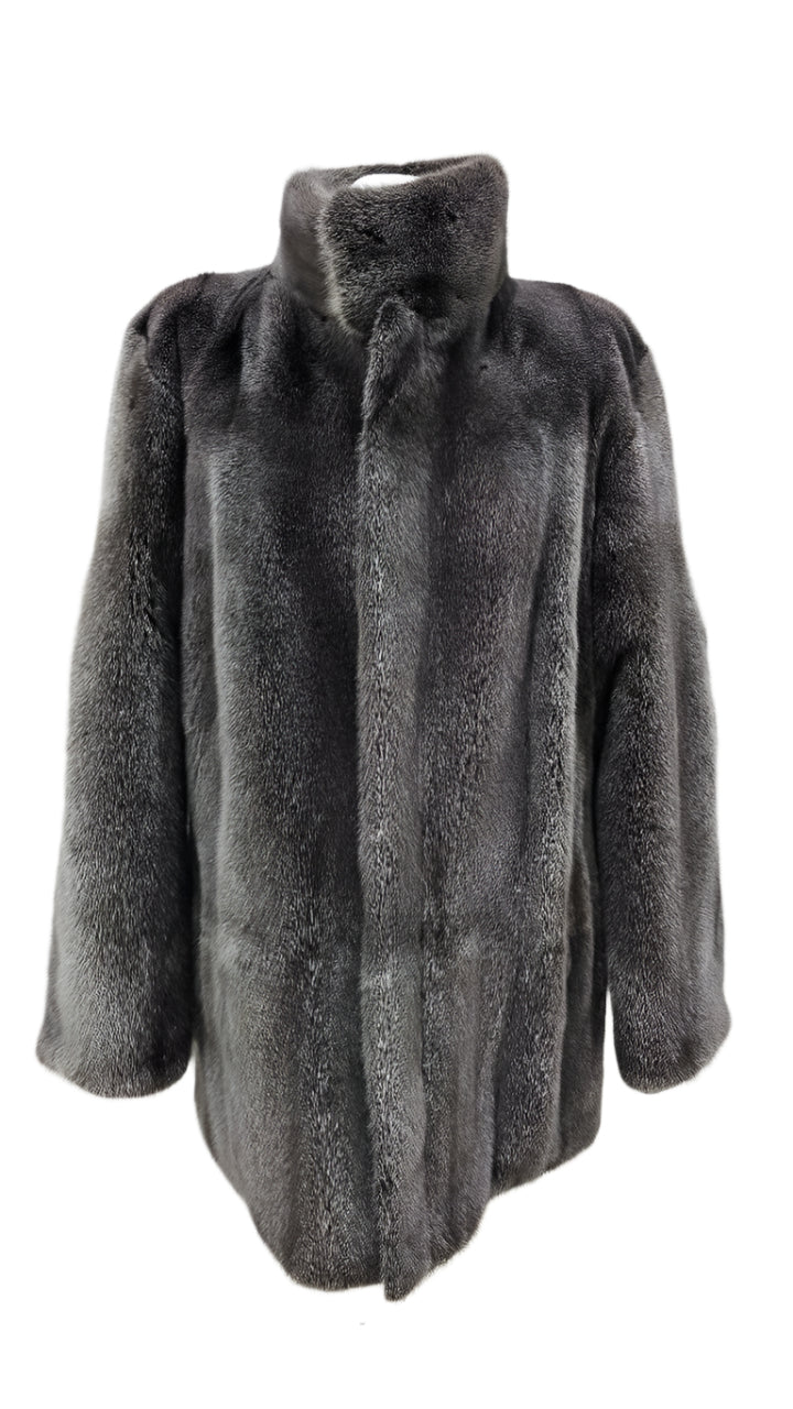 Men's Reversible with Cashmere and Gray mink