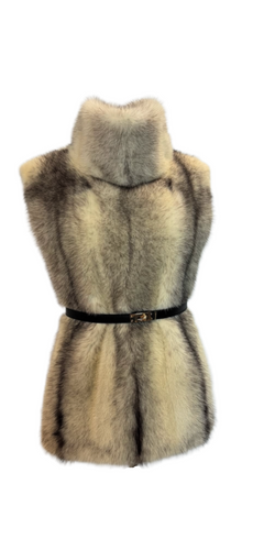 2025-2026 Fall Winter collection over-the-top vest in cross mink