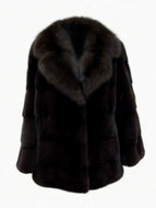Black Mink jacket with Sable collar