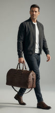 Load image into Gallery viewer, Saltwater HornBack Crocodile Duffle Travel Bag