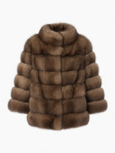 Load image into Gallery viewer, Barguzin Sable short jacket with English collar 60 cm