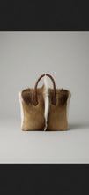 Load image into Gallery viewer, Structured Shopping Tote in Springbok Fur