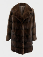 Load image into Gallery viewer, Black Mink Jacket with English collar