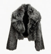 Load image into Gallery viewer, Cropped Silver Fox Jacket