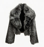 Cropped Silver Fox Jacket