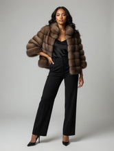 Load image into Gallery viewer, Barguzin Sable short jacket with English collar 60 cm