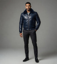 Load image into Gallery viewer, Men's Crocodile Jacket with Mink collar