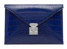 Load image into Gallery viewer, Crocodile Envelope clutch with the lock