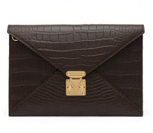 Load image into Gallery viewer, Crocodile Envelope clutch with the lock