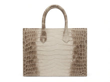 Load image into Gallery viewer, Structured Shopping Tote in Crocodile