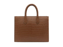 Load image into Gallery viewer, Structured Shopping Tote in Crocodile