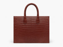 Load image into Gallery viewer, Structured Shopping Tote in Crocodile