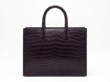 Load image into Gallery viewer, Structured Shopping Tote in Crocodile