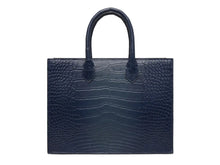 Load image into Gallery viewer, Structured Shopping Tote in Crocodile