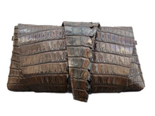 Load image into Gallery viewer, Nile Crocodile Wrap around clutch