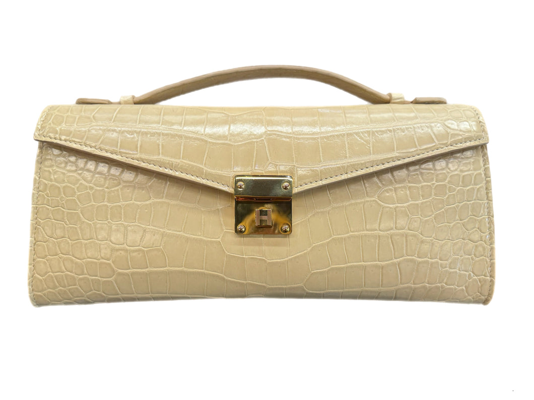Grace clutch In Crocodile