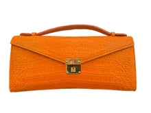 Load image into Gallery viewer, Grace clutch In Crocodile