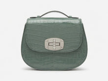 Load image into Gallery viewer, Alligator Saddle bag with a matching shoulder strap