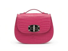 Load image into Gallery viewer, Alligator Saddle bag with a matching shoulder strap