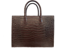 Load image into Gallery viewer, Structured Shopping Tote in Crocodile