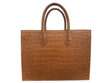 Load image into Gallery viewer, Structured Shopping Tote in Crocodile