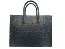 Load image into Gallery viewer, Structured Shopping Tote in Crocodile