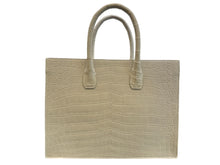 Load image into Gallery viewer, Structured Shopping Tote in Crocodile