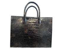 Load image into Gallery viewer, Structured Shopping Tote in Crocodile