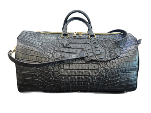 Saltwater HornBack Crocodile Duffle Travel Bag