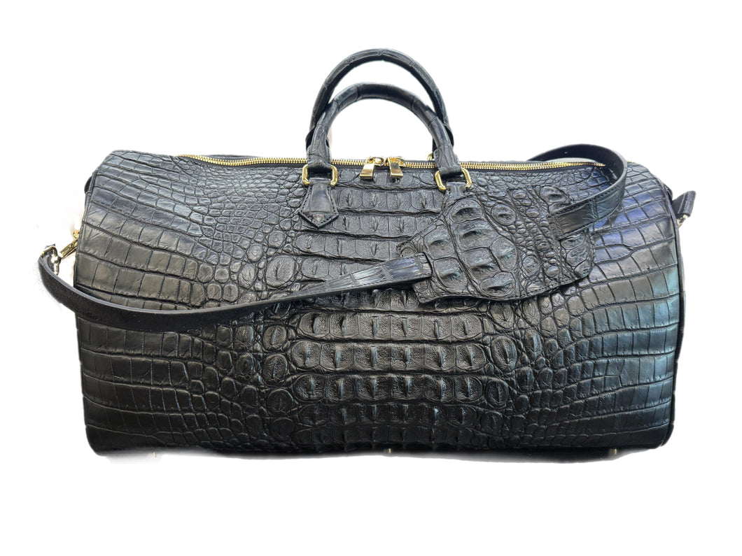 Saltwater HornBack Crocodile Duffle Travel Bag