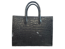 Load image into Gallery viewer, Structured Shopping Tote in Crocodile