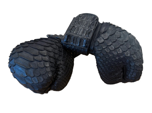 King Python Boxing gloves with Crocodile detail