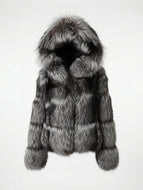 Cropped Fox Jacket with the hood