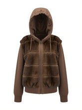 Load image into Gallery viewer, Brown Cashmere with Mink front
