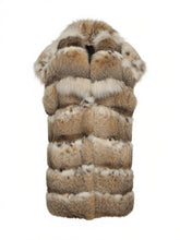 Load image into Gallery viewer, Lynx Fur Vest Chevron cut