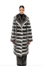 Load image into Gallery viewer, 2025-2026 Fall Winter collection Chinchilla jacket with English collar Graphite color