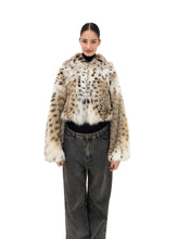 Load image into Gallery viewer, 2025-2026 Fall Winter collection Natural lynx with hood jacket