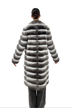 Load image into Gallery viewer, 2025-2026 Fall Winter collection Chinchilla jacket with English collar Graphite color
