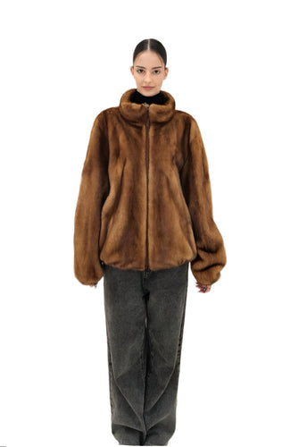 2025-2026 Fall Winter collection oversized Mink bomber