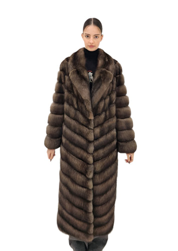 2025-2026 Fall Winter collection Barguzin Sable Chevron cut  Tortorra color