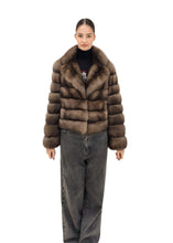 Load image into Gallery viewer, 2025-2026 Fall Winter collection Barguzin Sable short jacket with English collar