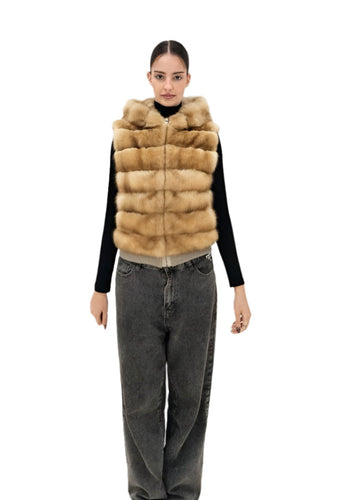 2025-2026 Fall Winter collection Golden Barguzin sable vest