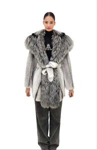 2025-2026 Fall Winter collection Natural cross mink with Silver fox