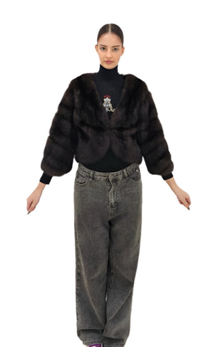2025-2026 Fall Winter collection Dark Barguzin Sable short jacket