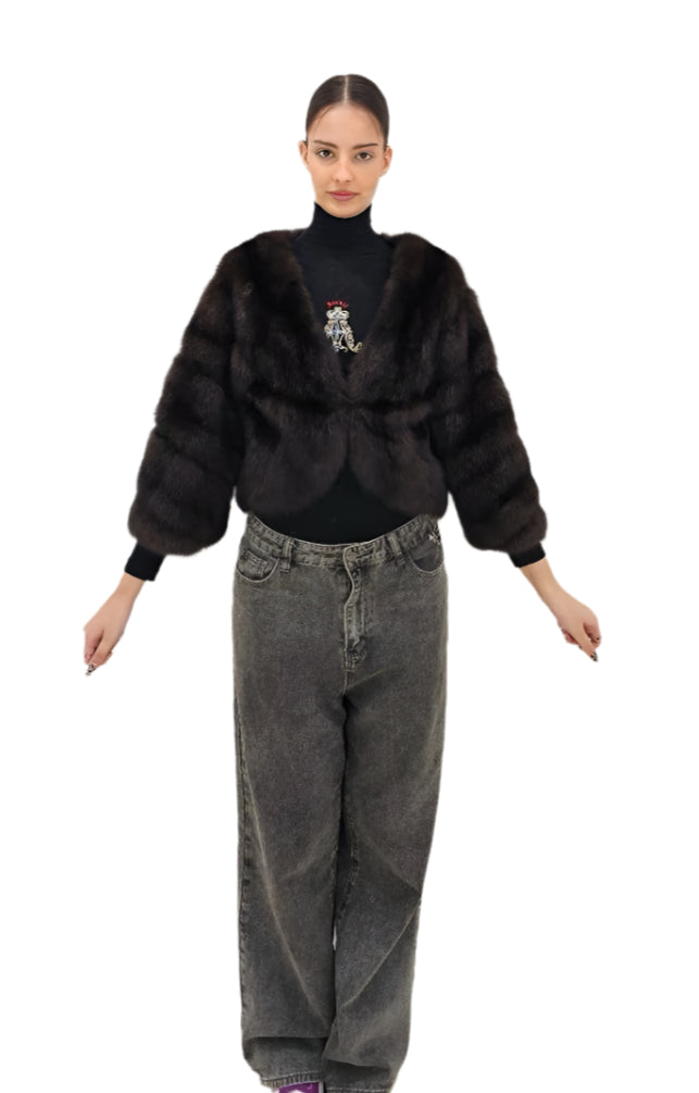 2025-2026 Fall Winter collection Dark Barguzin Sable short jacket