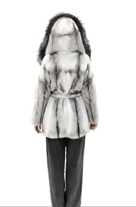2025-2026 Fall Winter collection Natural cross mink with Silver fox