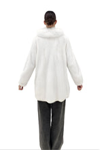 Load image into Gallery viewer, 2025-2026 Fall Winter collection White Mink trimmed with Arctic Fox
