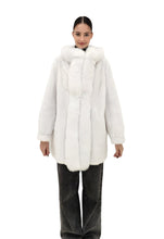 Load image into Gallery viewer, 2025-2026 Fall Winter collection White Mink trimmed with Arctic Fox